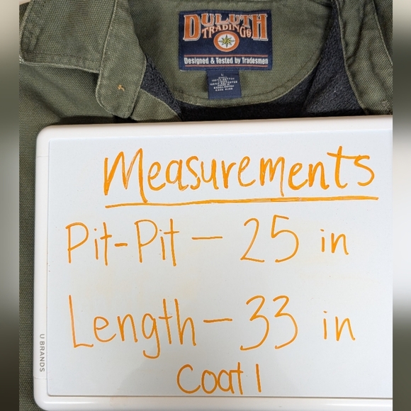 DULUTH TRADING CO L Fleece Lined Canvas Work Jacket Firehose Workwear Outdoors - Picture 10 of 10